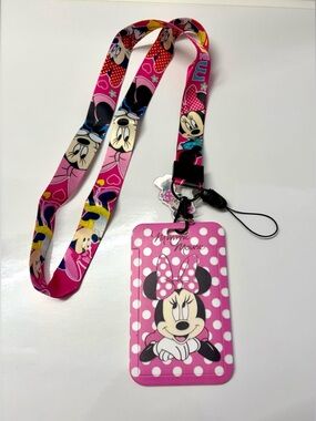 Minnie Mouse Pink ID & Key Holder
